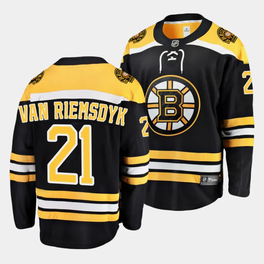 james van riemsdyk bruins black home breakaway player jersey