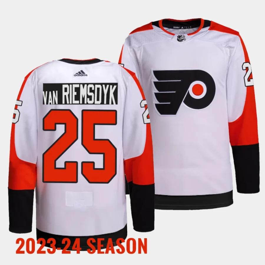 james van riemsdyk flyers white 2023 24away primegreen authentic projersey