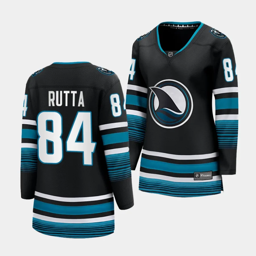 jan rutta sharks black cali fin 3rd alternate women jerseys