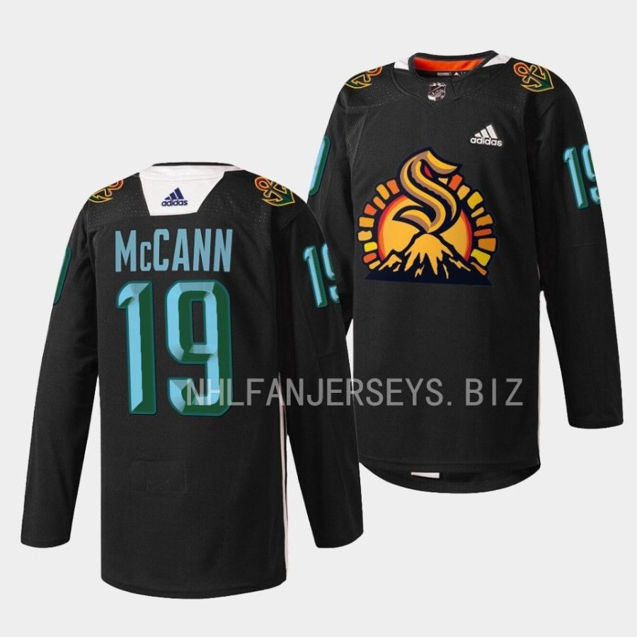 jared mccann kraken black 2023black history month specialty warmup jersey