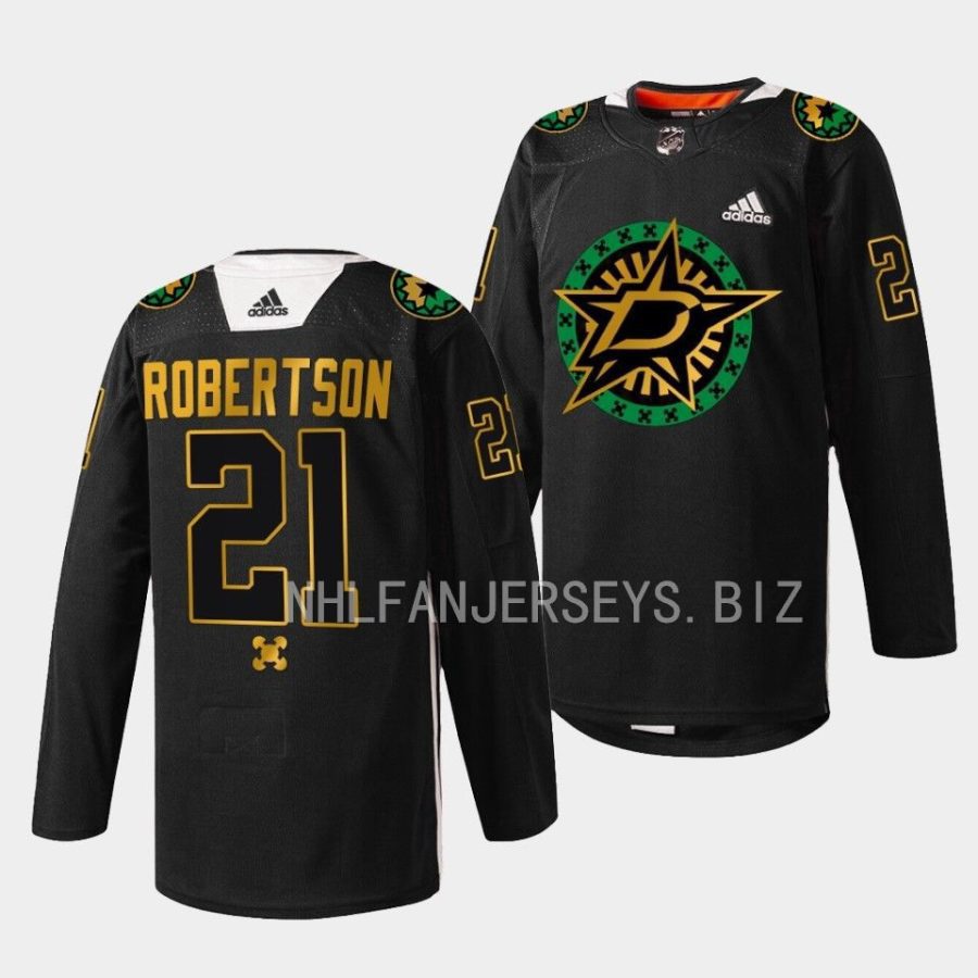 jason robertson stars black 2023black history night warmup jersey