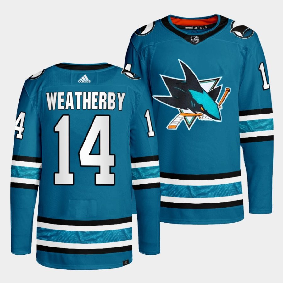 jasper weatherby sharks teal 2022 23home primegreen authentic jersey