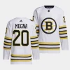 jayson megna bruins white 2023 24100th anniversary primegreen authentic playerjersey