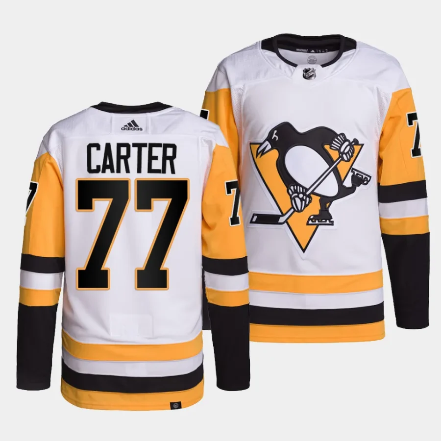 jeff carter penguins white away primegreen authentic projersey