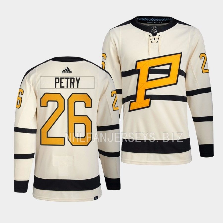 jeff petry penguins cream 2023 winter classic primegreen jersey