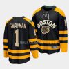 jeremy swayman bruins black 2023 winter classic breakaway jersey