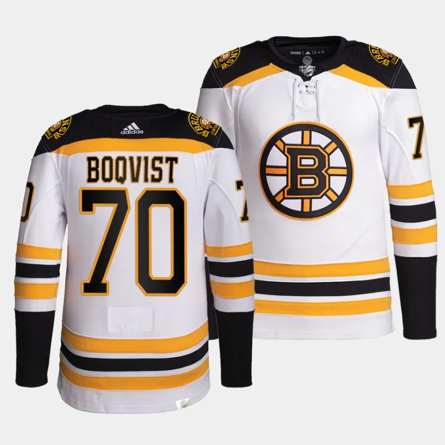 jesper boqvist bruins white away authentic pro primegreenjersey