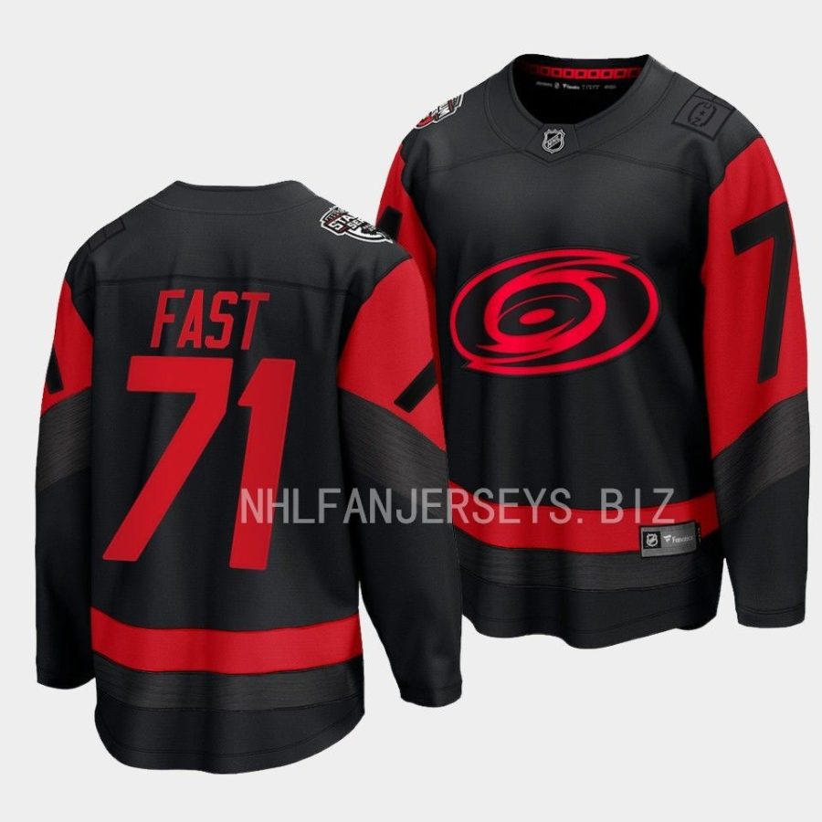 jesper fast hurricanes black 2023 nhl stadium series breakaway player jersey