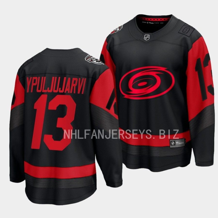 jesse puljujarvi hurricanes black 2023 stadium series breakaway player jersey