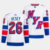 jimmy vesey rangers white 2024 nhl stadium series authentic player primegreenjersey