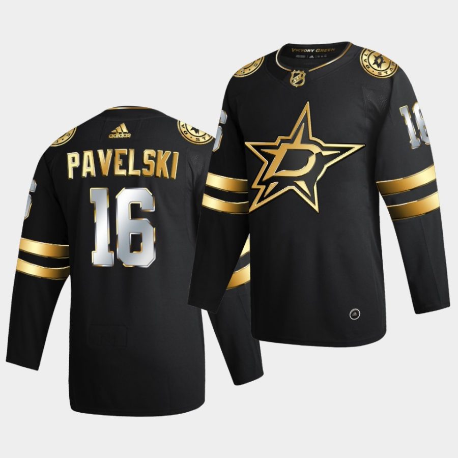 joe pavelski stars 2020 21 black authentic golden limited edition jersey