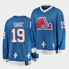 joe sakic quebec nordiques heritage vintage blue jersey