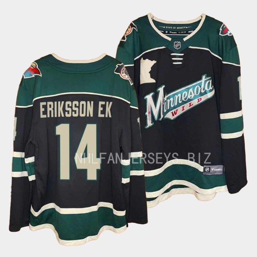 joel eriksson ek wild black 2023 24alternate breakaway player jersey