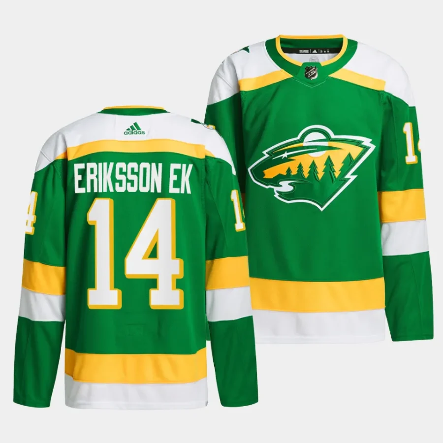 joel eriksson ek wild green 2023 24alternate primegreen authentic playerjersey