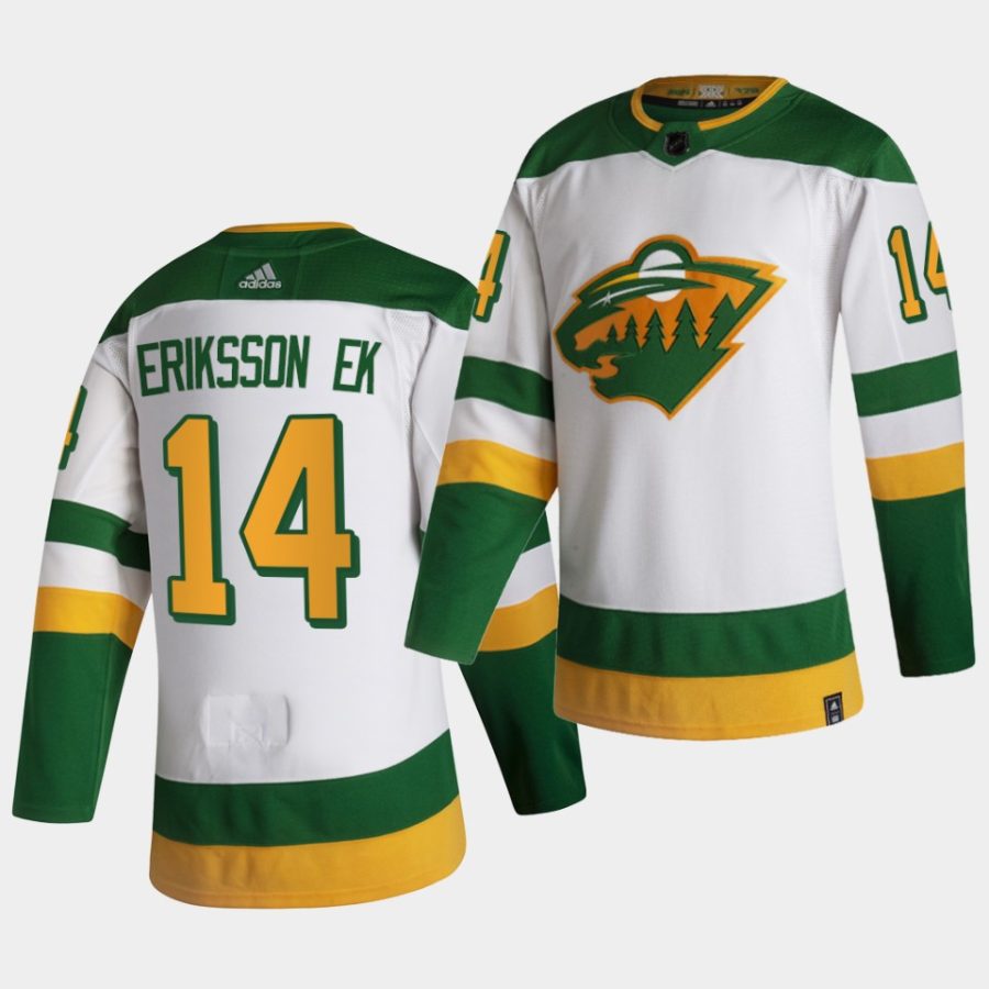 joel eriksson ek wild white 2021 reverse retro authentic jersey