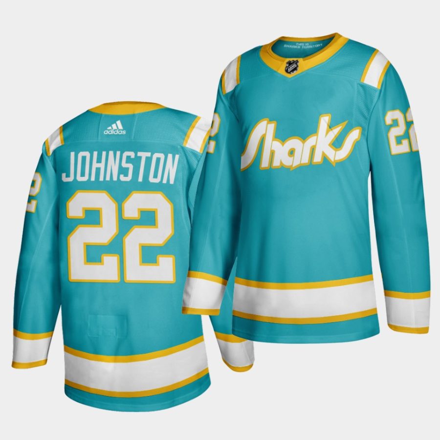 joey johnston sharks teal 2020 throwback authentic player jersey