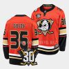 john gibson ducks orange 2023 2430th anniversary home jersey