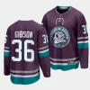 john gibson ducks purple 2023 2430th anniversary premier jersey