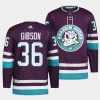 john gibson ducks purple 2023 2430th anniversary primegreen authentic projersey