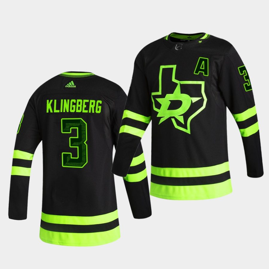 john klingberg stars 2020 21 thirdblack authentic blackout jersey