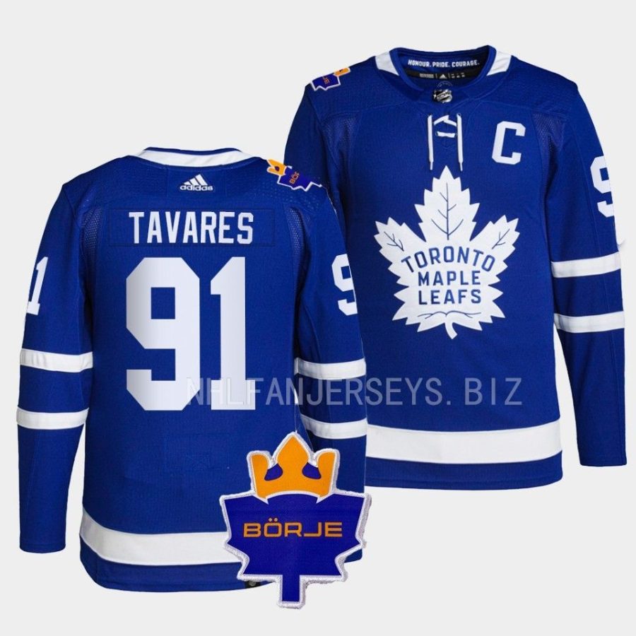 john tavares maple leafs blue 2022the king borje patch authentic jersey