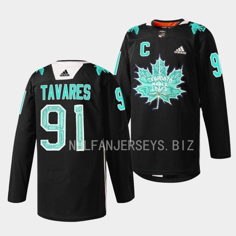 john tavares maple leafs warmup sweater 2023indigenous celebration game black jersey