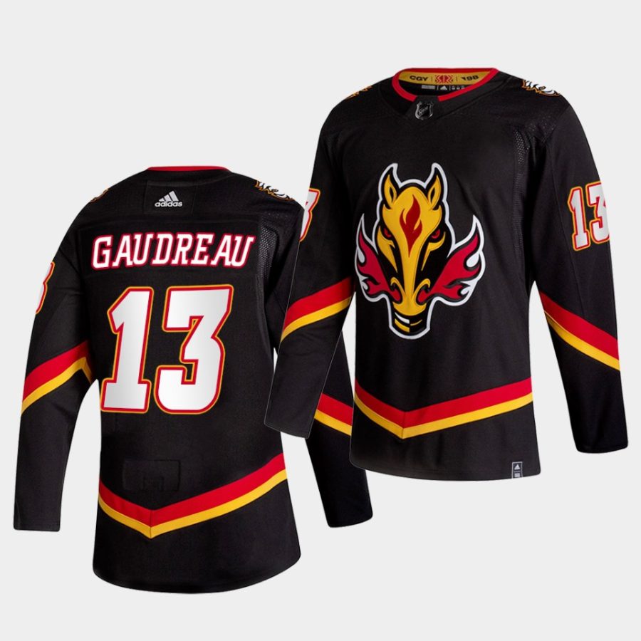 johnny gaudreau flames black 2021 reverse retro special edition authentic jersey