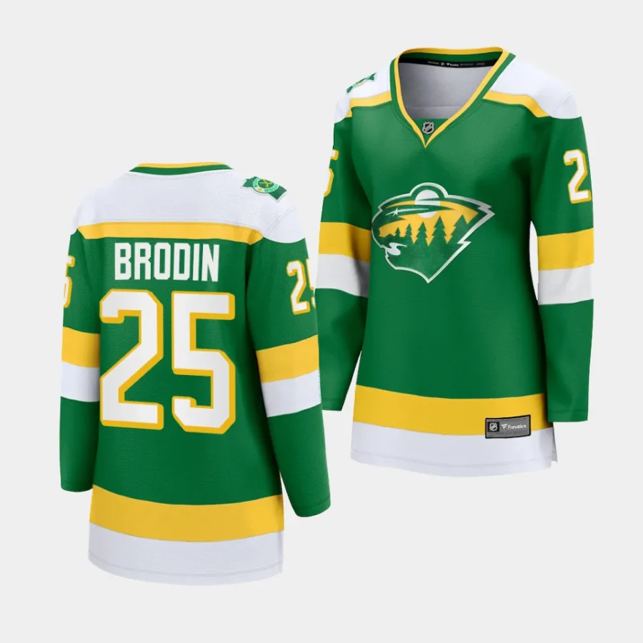 jonas brodin wild green alternate women jerseys