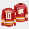 jonathan huberdeau flames red 2022 23flames x rush x cgy wranglers warmup jersey