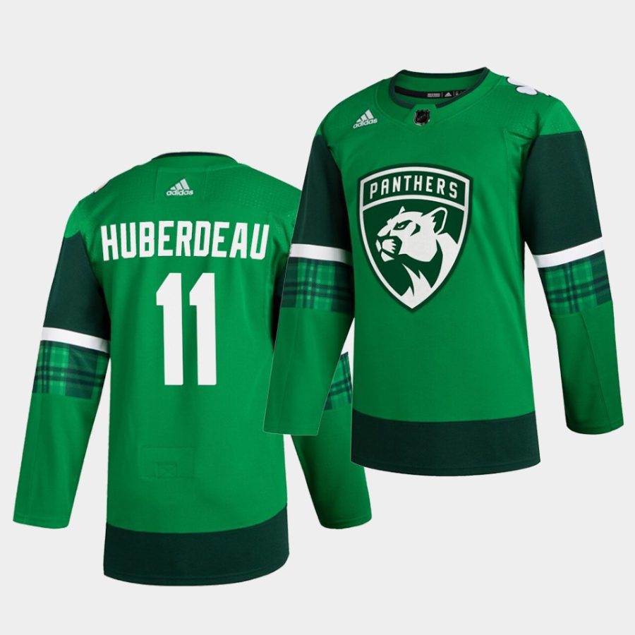 jonathan huberdeau panthers 2020 st. patricks day green jersey