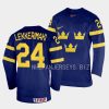 jonathan lekkerimaki sweden 2023 iihf world junior championship away navy jersey