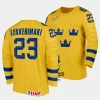 jonathan lekkerimaki sweden 2024 iihf world junior championship yellow jersey