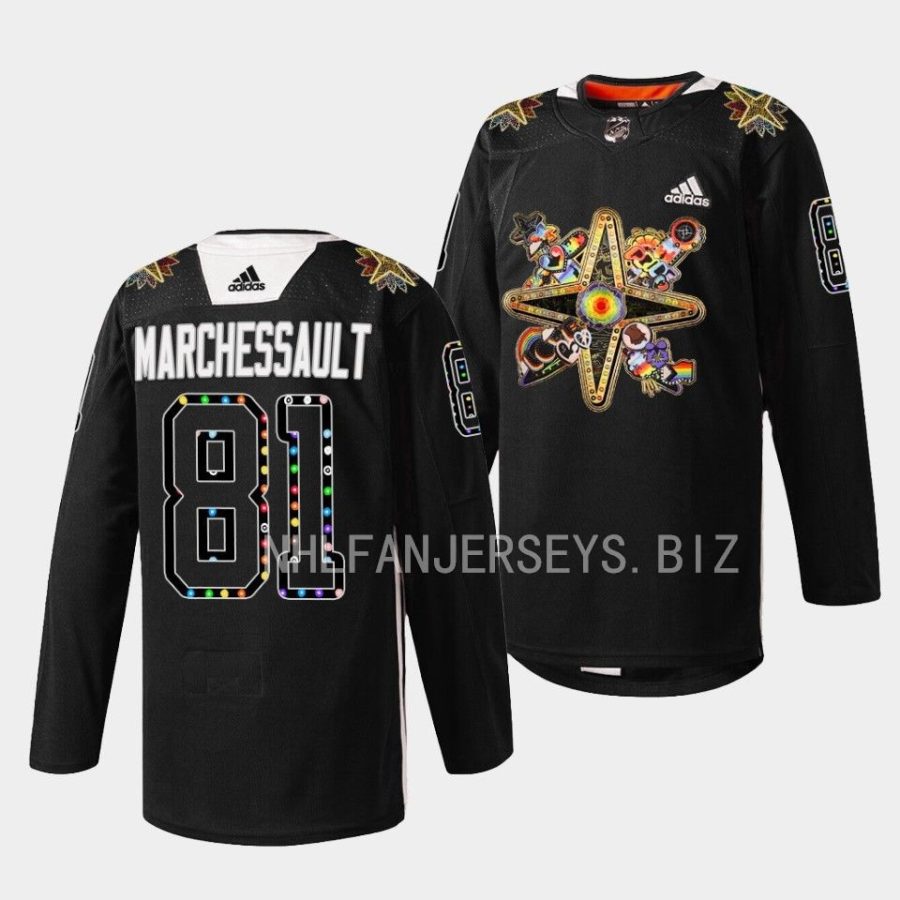 jonathan marchessault golden knights black 2023 pride knight warmups jersey