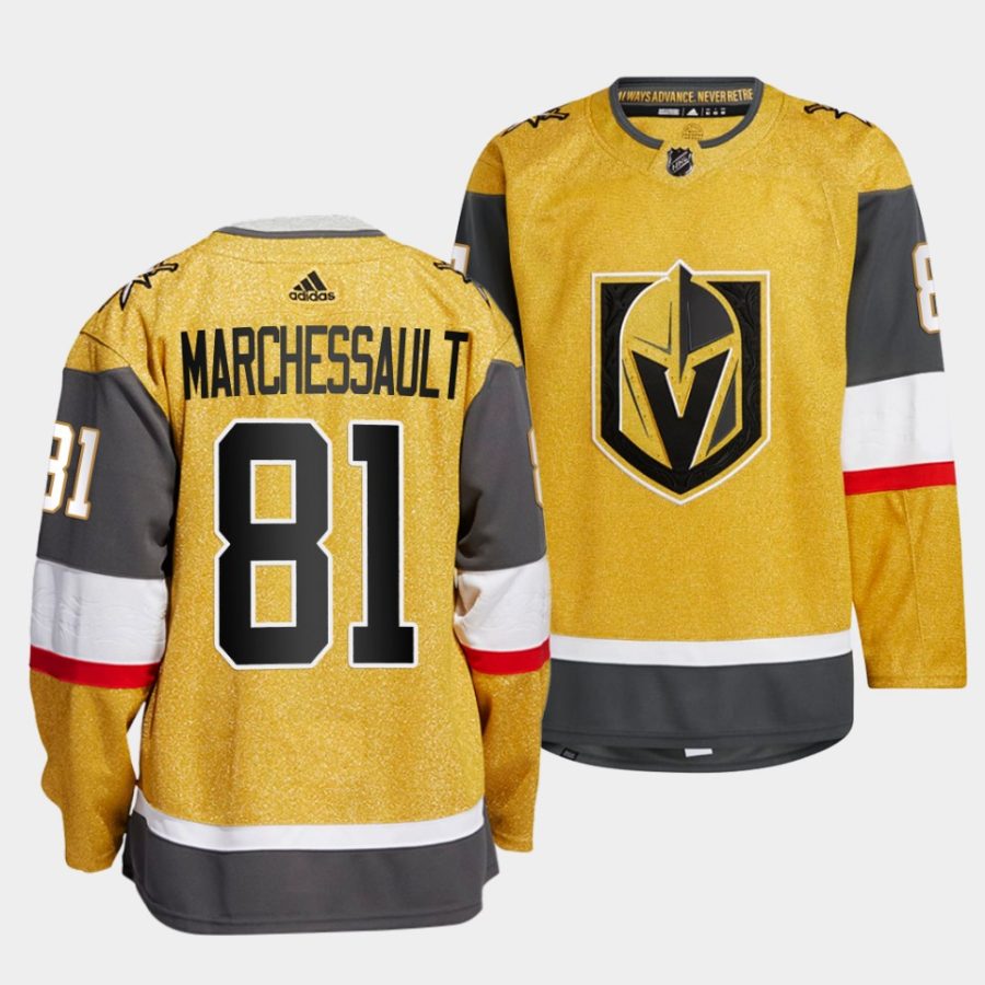 jonathan marchessault golden knights gold 2022 23home authentic jersey