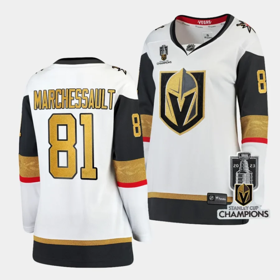 jonathan marchessault vgk 2023 stanley cup champions white away women jersey