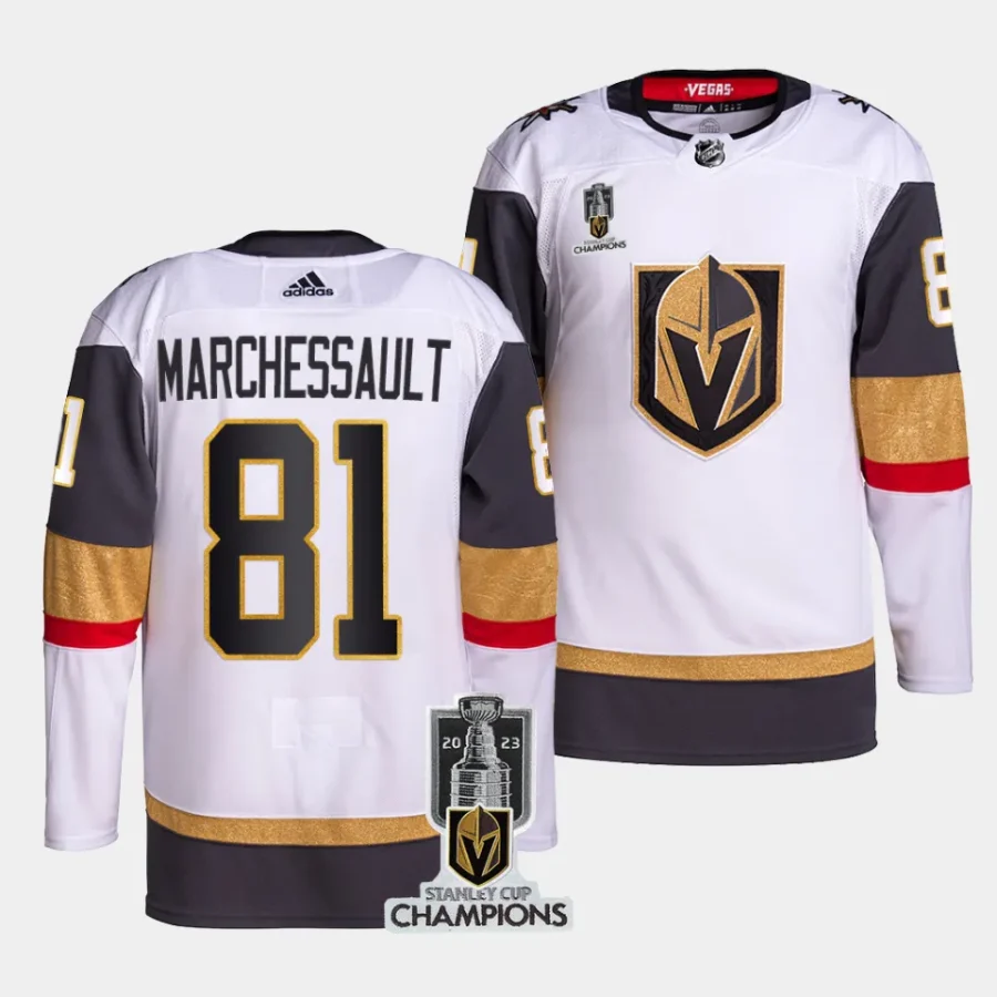 jonathan marchessault vgk white 2023 stanley cup champions authentic away jersey