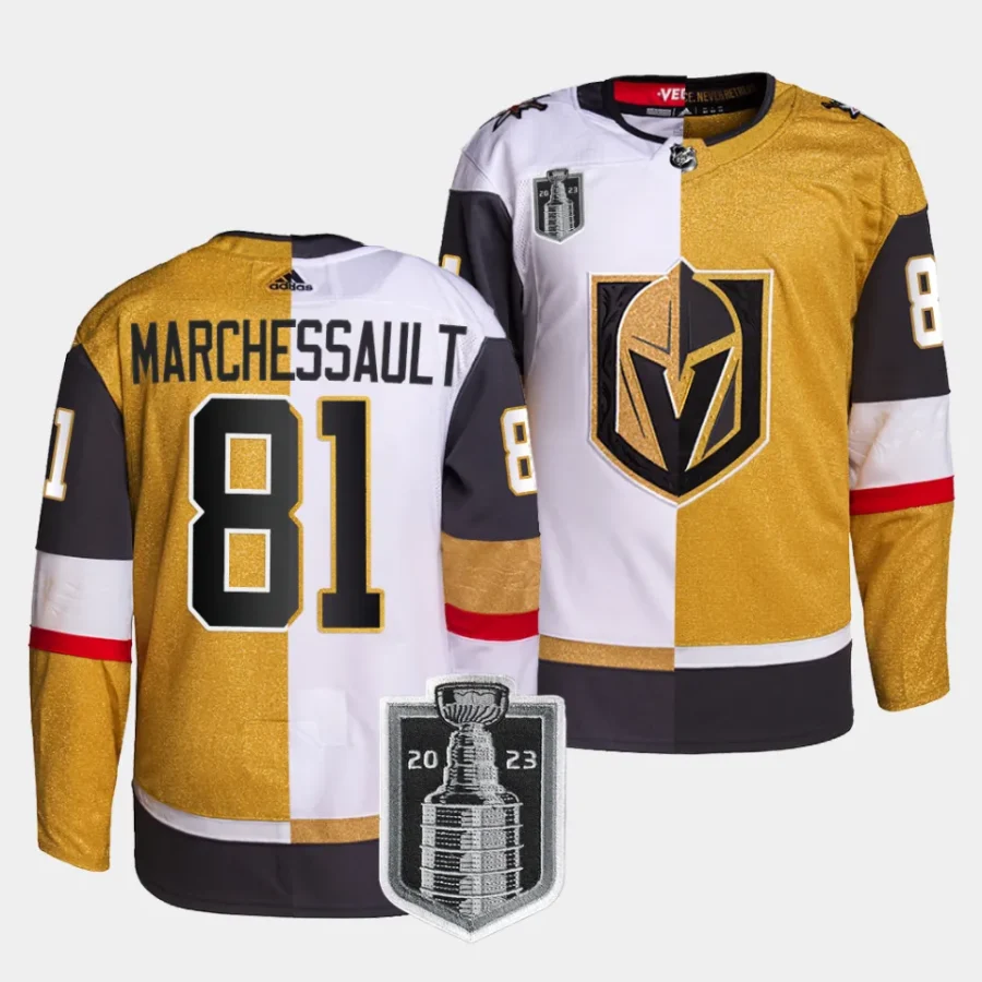 jonathan marchessault vgk white gold 2023 western conference champions split edition jersey