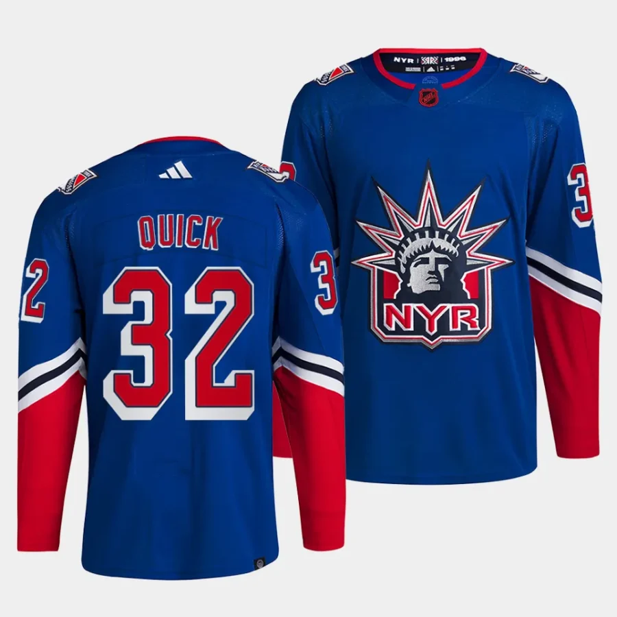 jonathan quick ny rangers blue reverse retro 2.0 authentic pro jersey