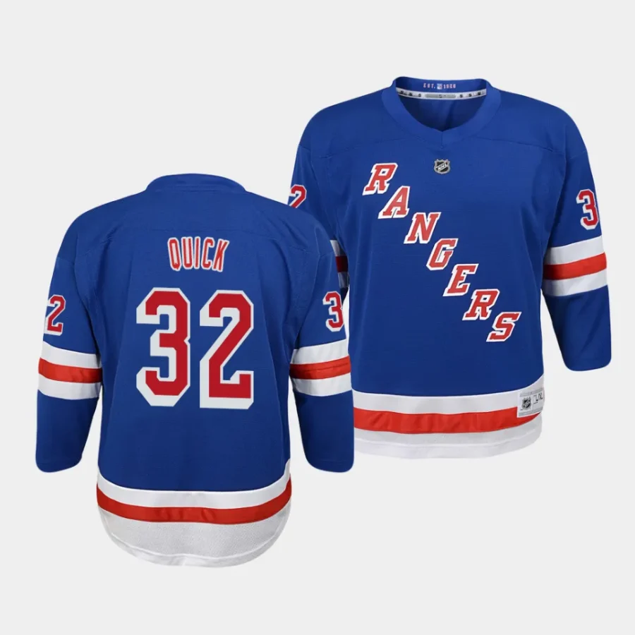 jonathan quick ny rangers home youth bluereplica jersey