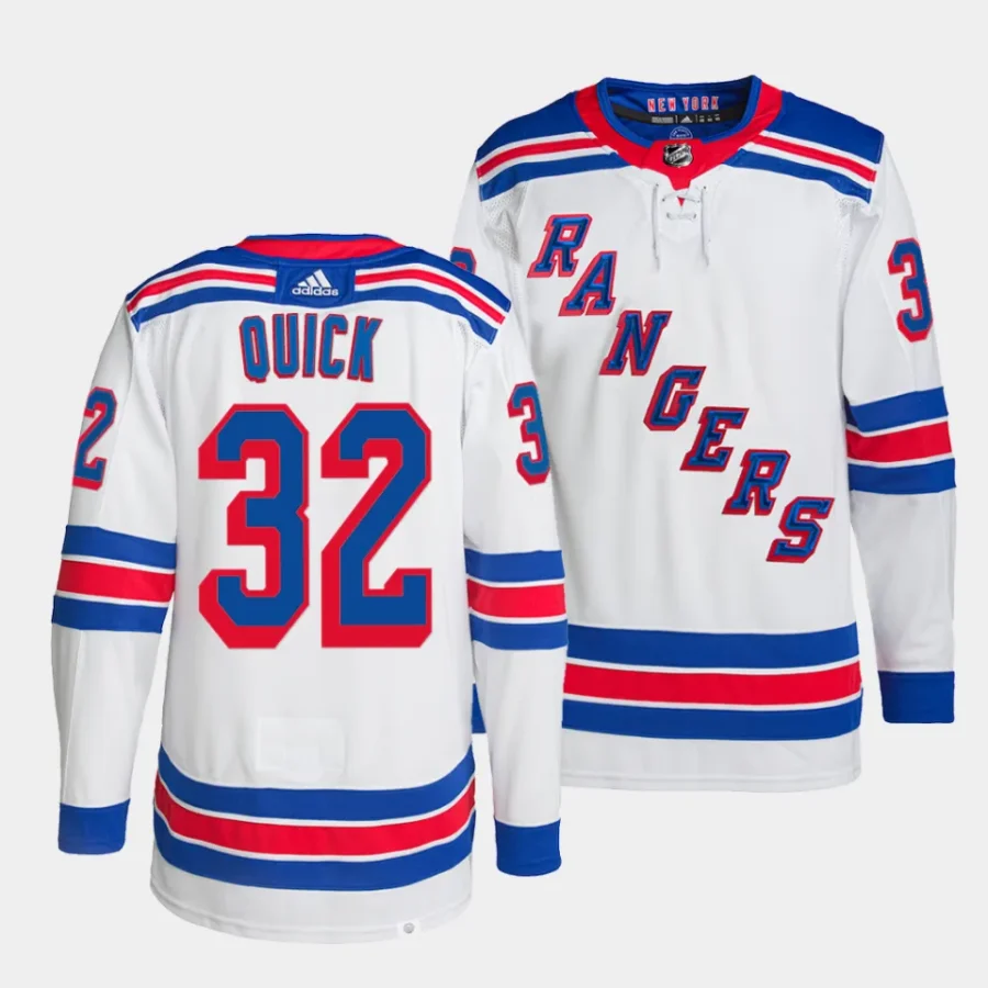 jonathan quick ny rangers white away authentic pro jersey