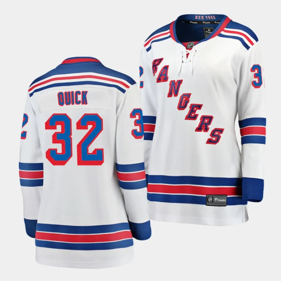 jonathan quick ny rangers white away women jerseys