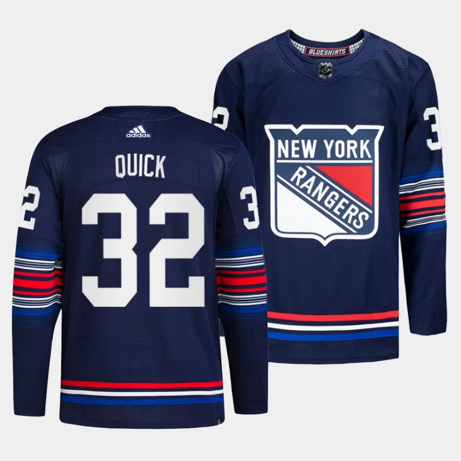 jonathan quick rangers navy 2023 24alternate authentic pro jersey