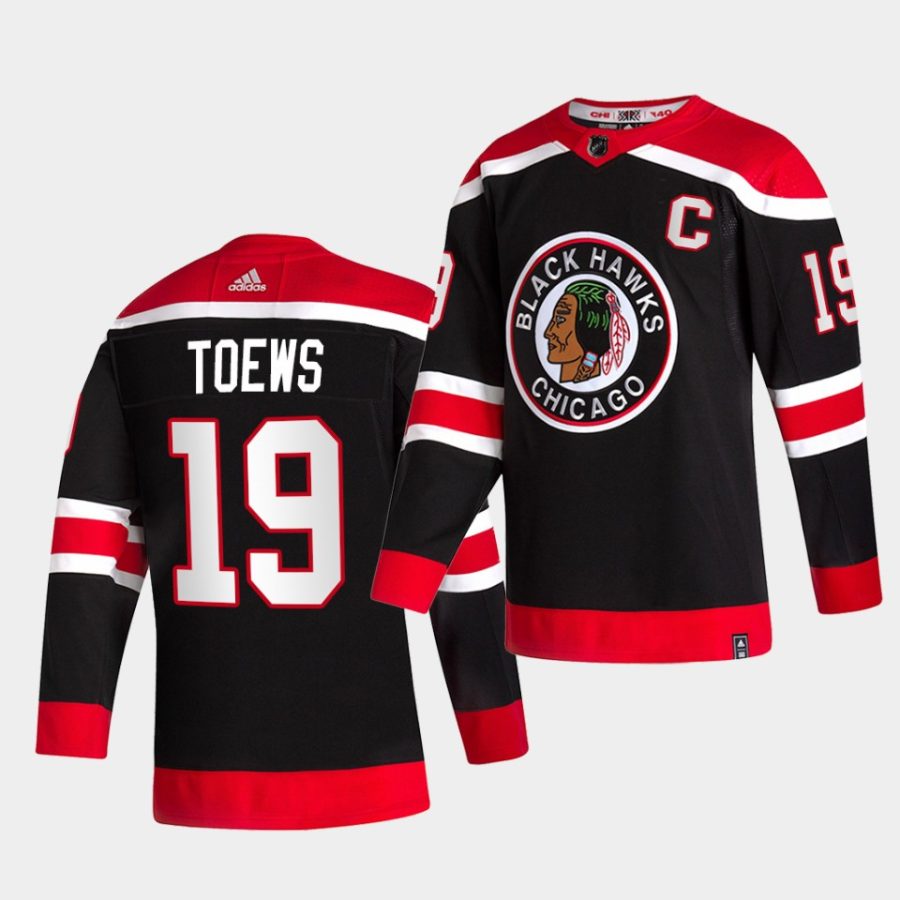 jonathan toews blackhawks black 2021 reverse retro special edition authentic jersey