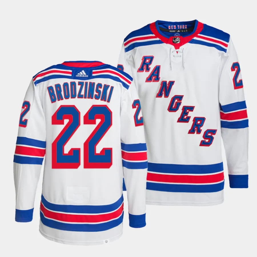 jonny brodzinski rangers white away primegreen jersey