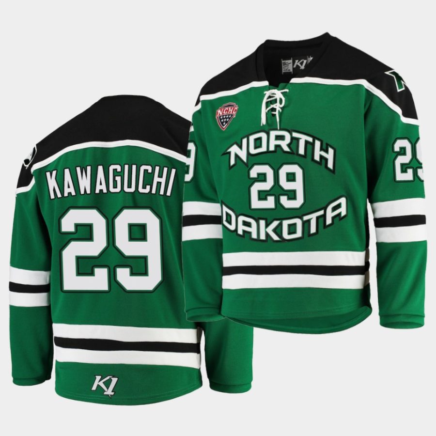 jordan kawaguchi nchc replica green college hockey jersey