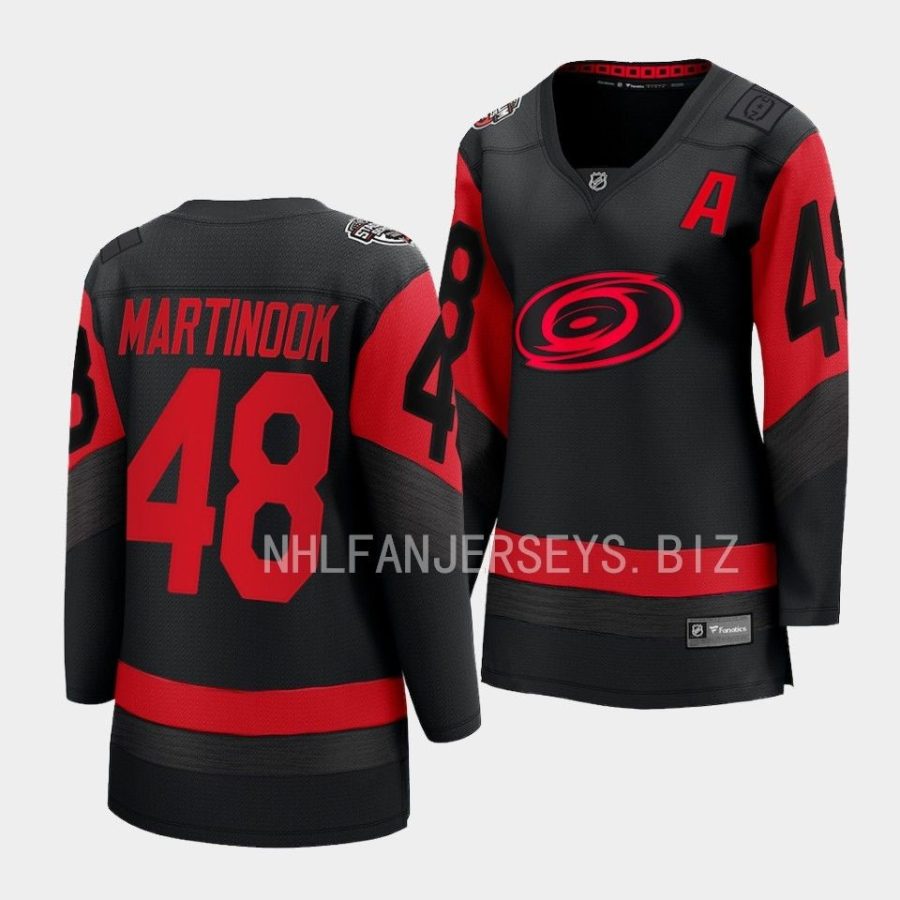 jordan martinook hurricanes black 2023 nhl stadium series women jerseys