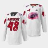 jordan martinook hurricanes white 2023 kids day warmup jersey