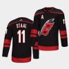 jordan staal hurricanes black alternate authentic jersey