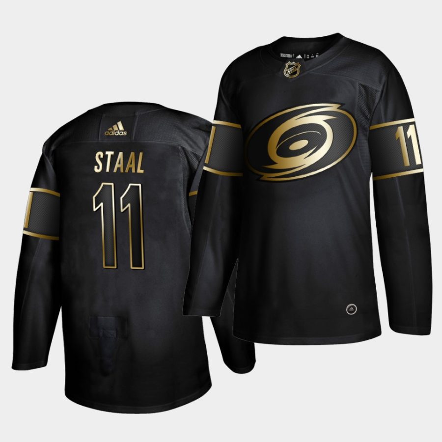 jordan staal hurricanes black golden edition authentic jersey