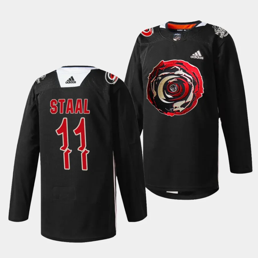 jordan staal hurricanes limited edition 2024 black excellence black jersey